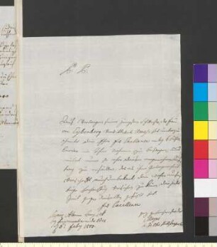 Brief von Meyer an Goethe, Johann Wolfgang von