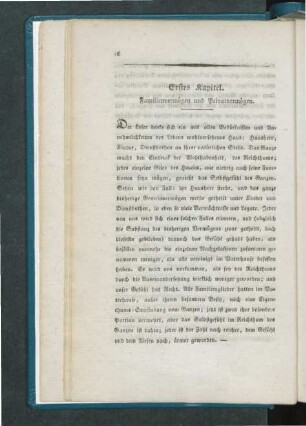 Erstes Kapitel. Familienvermögen und Privatvermögen