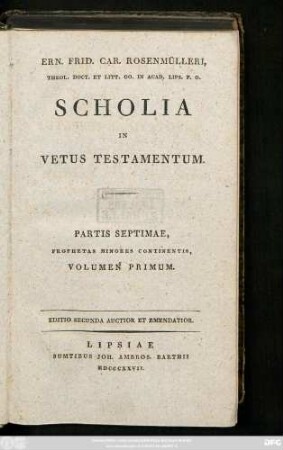 Ps. 7, Vol. 1: Hoseas Et Joel