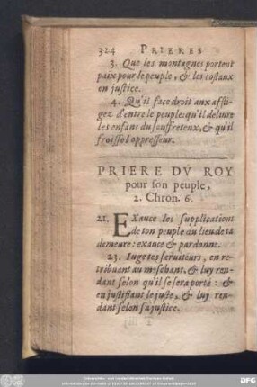 Priere Du Roy pour son peuple, 2. Chron. 6.