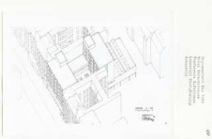Hotel Uhlandstraße, Berlin-Charlottenburg (Diplomarbeit bei Peter Poelzig): Isometrie 1:200