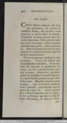 Des Conseils