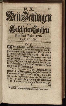 N. X. Leipzig, den 4. Mertz. - N. XIII. Leipzig, den 25. Mertz.