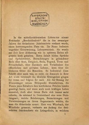 Mittelhochdeutsche Dichtung in ihrer Beziehung zur biblisch-rabbinischen Litteratur