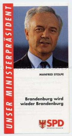 Wahlpropaganda der SPD zur Brandenburger Landtagswahl 1990
