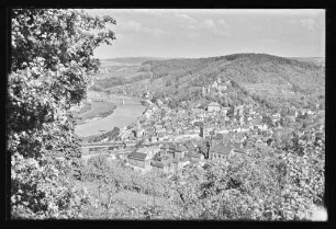 Blick aus Richtung "Blindenheimkurve" auf Altstadt und Burg