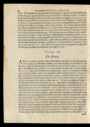 Caput III. De Armis.