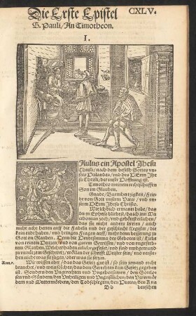 Die Erste Epistel S. Pauli/ An Timotheon.