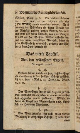 54-70, Das vierte Capitel. Von den erschaffenen Engeln.