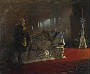 Bismarck am Sarkophag Kaiser Wilhelms I