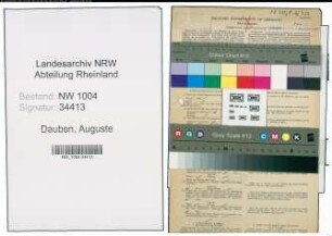 Entnazifizierung Auguste Dauben , geb. 09.04.1874 (Telegr.Assistentin)