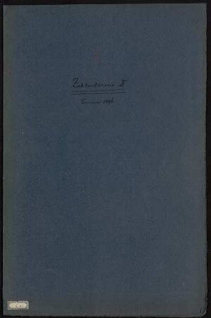 Zahlentheorie II. [Vorlesungsmanuskript], Göttingen, 23.4.1896 - 31.7.1896