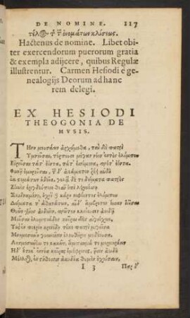 Ex Hesiodi Theogonia De Musis.