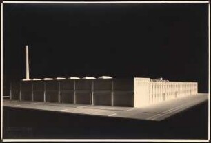 Kabelwerk Dr. Cassirer, Berlin-Spandau: Modell Ost- und Nord-Front (1. Entw.)