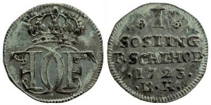 1 Sechsling, Hzgl. Schleswig-Holstein-Gottorpische Linie, Karl Friedrich (1702 - 1739)
