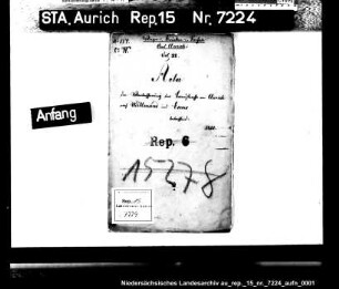 Der Ausbau und die Pflasterung der Landstraßen von Aurich über Sandhorst und Ogenbargen nach Esens und Wittmund