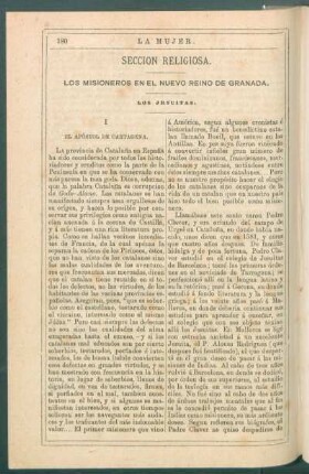 Sección religiosa. : Los misioneros en el Nuevo Reino de Granada. Los Jesuitas. [Continuación.]