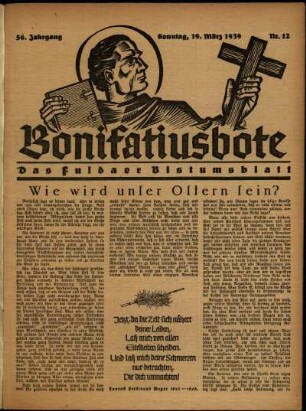 Ausgabe vom Sonntag, den 19. März 1939.