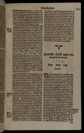 Deutsche Messe unnd ordnunge Gottes diensts.