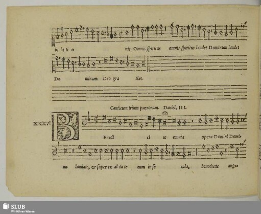 XXXVI. Anonymus: Benedicite omnia opera