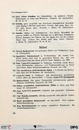 Möbel (Nr. 793-883)