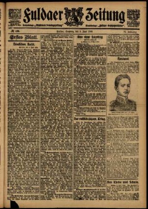 Erste Ausgabe vom Samstag, den 03. Juni 1905.