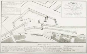 Wien: Plan der Augustinerbastei, des Palais Taroucca und des Augustinerklosters vor dem Umbau von 1802/03