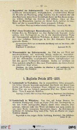 b. Englische Periode (Nr. 11-30)