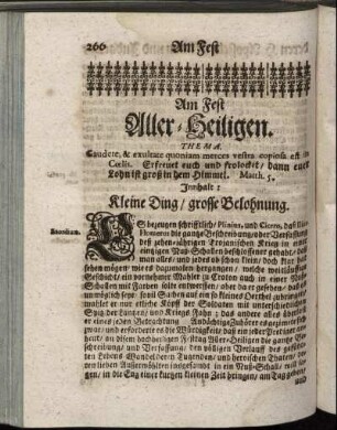 Am Fest Aller-Heiligen.