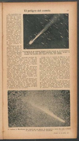 El peligro del cometa