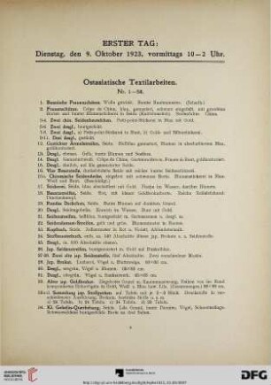 Ostasiatische Textilarbeiten (Nr. 1-58)
