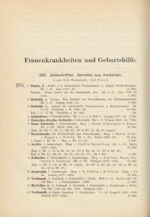Frauenkrankheiten und Geburtshilfe