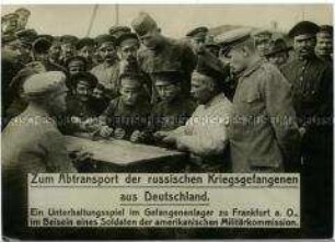 Russische Kriegsgefangene in Frankfurt/Oder vor der Heimkehr