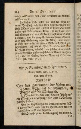 384-392, Am 5. Sonntage nach Trinitatis.