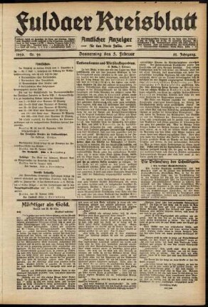 Ausgabe vom Donnerstag, den 05. Februar 1920.