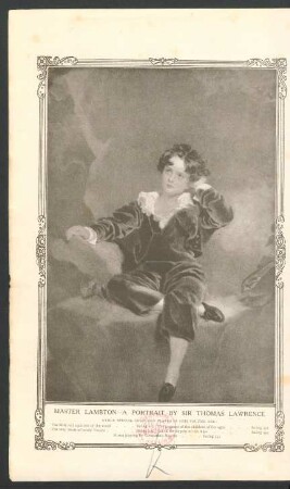 Tafel: Master Lambton - a portrait by Sir Thomas Lawrence