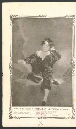 Tafel: Master Lambton - a portrait by Sir Thomas Lawrence