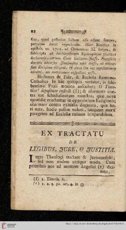 Ex tractatu de legibus, jure & justitia