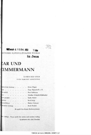 Zar und Zimmermann