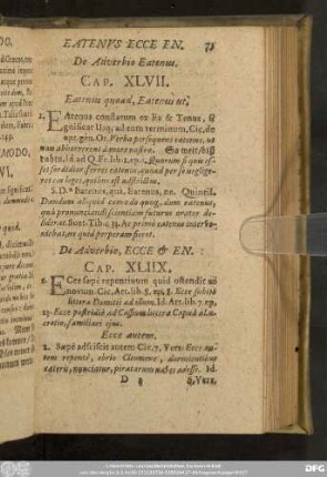 De Adverbio, Ecce & En. Cap. XLIIX.