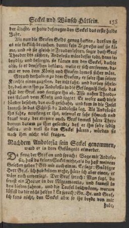 Nachdem Andolosia sein Seckel genommen, ward er in dem Gefängnis ermordet.