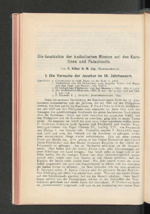 Die Geschichte der katholischen Mission auf den Karolinen und Palauinseln.