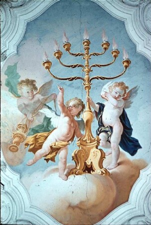 Putti mit dem siebenarmigen Leuchter