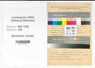 Entnazifizierung Gustav Beckmeier , geb. 06.10.1887 (Lehrer)