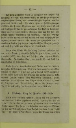 8. Chlodwig, König der Franken (481 - 511)