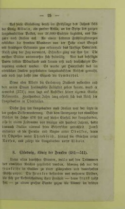 8. Chlodwig, König der Franken (481 - 511)