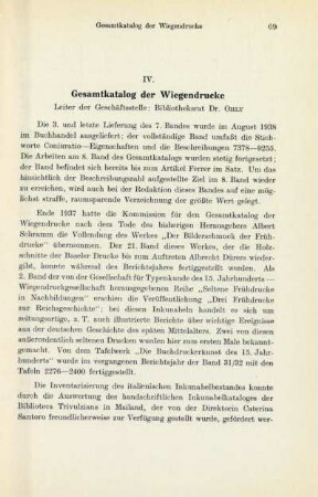 IV. Gesamtkatalog der Wiegendrucke