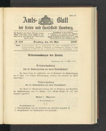 No. 113, 14. Mai 1918