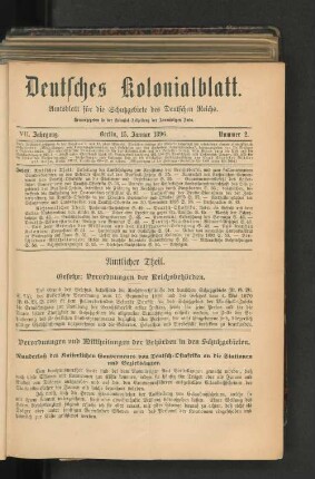 Runderlaß des Kaiserlichen Gouverneurs von Deutsch-Ostafrika an die Stationen und Bezirksämter.