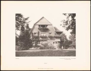 Landhaus Ferdinand Springer, Berlin-Wannsee: Fassadenansicht (aus: Alfred Messel, 1912)